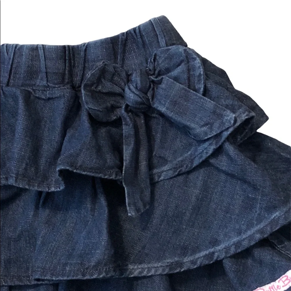 Ruffle Butts • Denim Bow Skirt - 3T - Picture 5 of 9